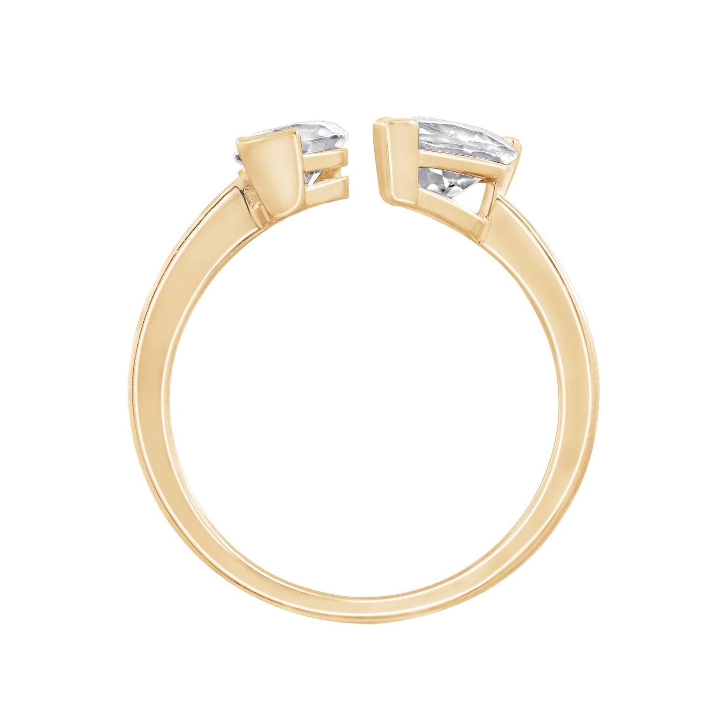 Asymmetrical Duet Open Ring