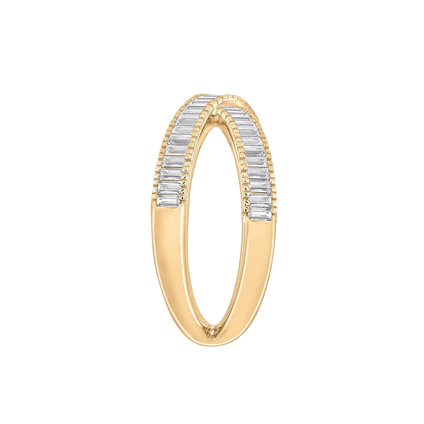 Double Vertical Baguette X Ring