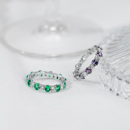 Gemstone Eternity Band Ring