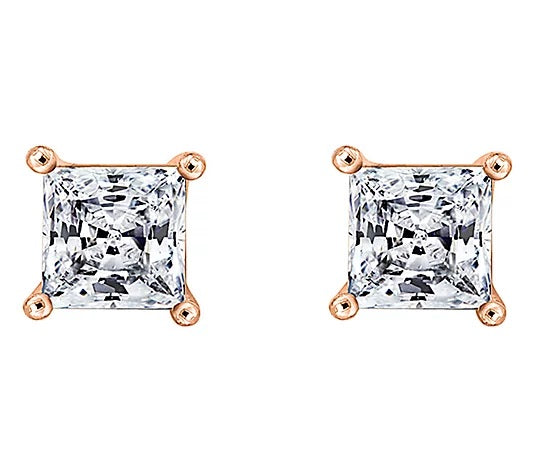 2.00 cttw Princess-Cut Stud Earrings