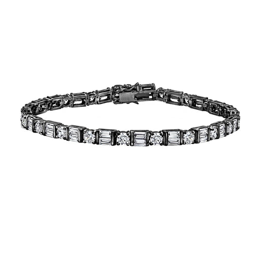 Mixed-Cut Tennis Bracelet