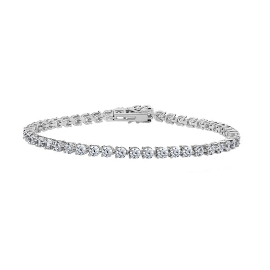 Minimal 3.5mm Round Cut Tennis Bracelet