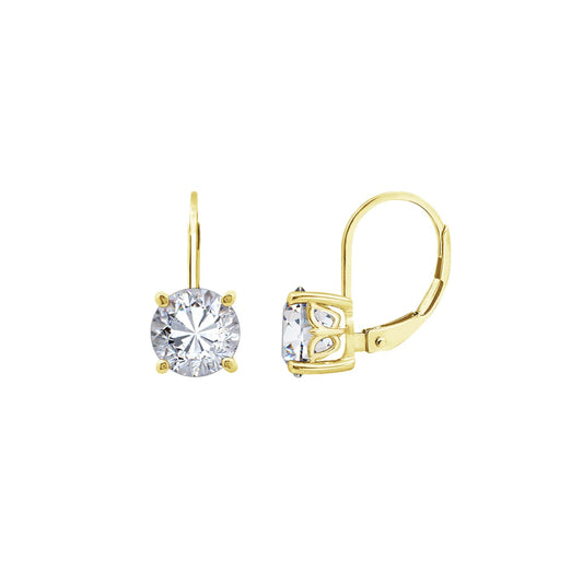 1.00 cttw Round Cut Lever-Back Earrings