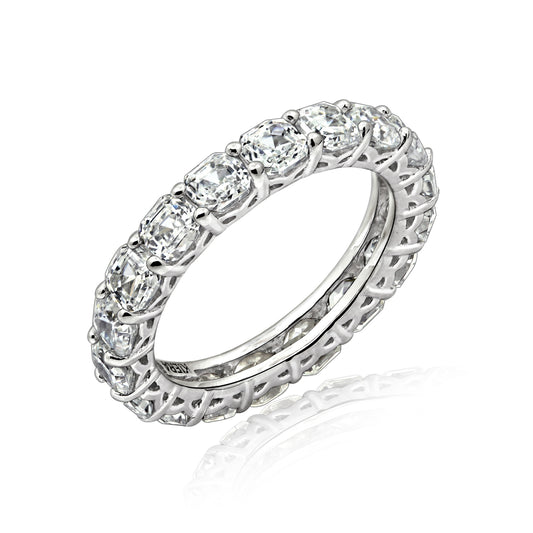 Asscher Cut 4.90 cttw Eternity Ring