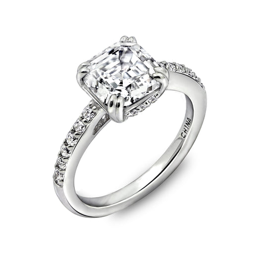 2.60 cttw Asscher Cut Bridal Ring