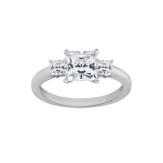 1.00cttw Princess-Cut 3-Stone Ring