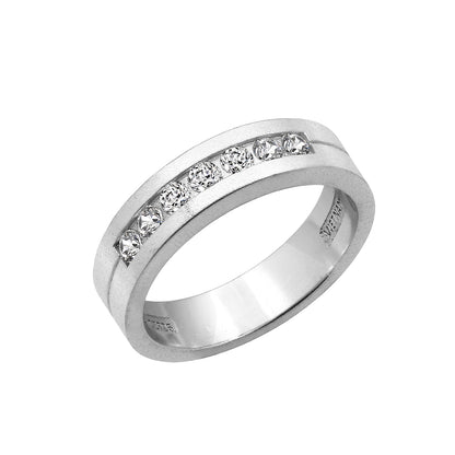 Channel Set Rounds Men's Ring