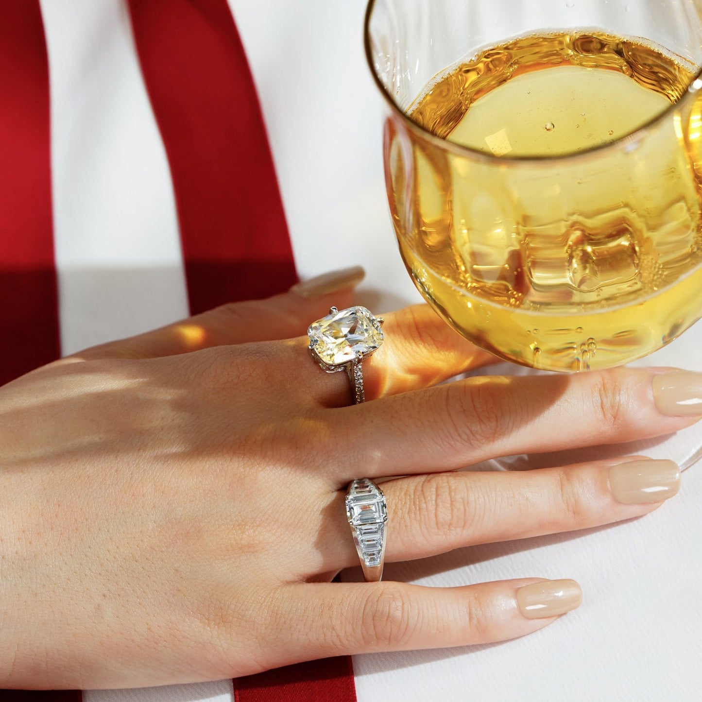 Cathedral Emerald Cut Cocktail Ring JER01705