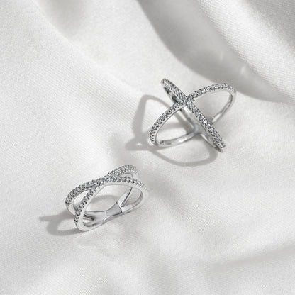 Wide Criss Cross X Ring JER03060