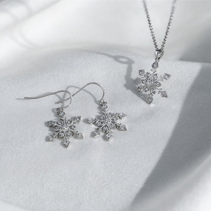 Whimsical Snowflakes Drop Earrings JEE01317