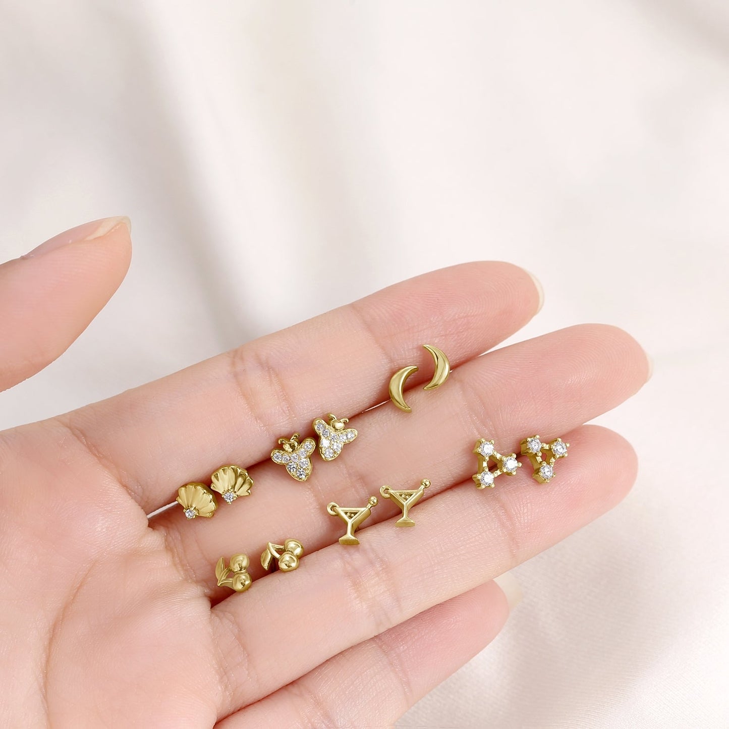 Cocktail Summer Minimal Earrings Set JES20185