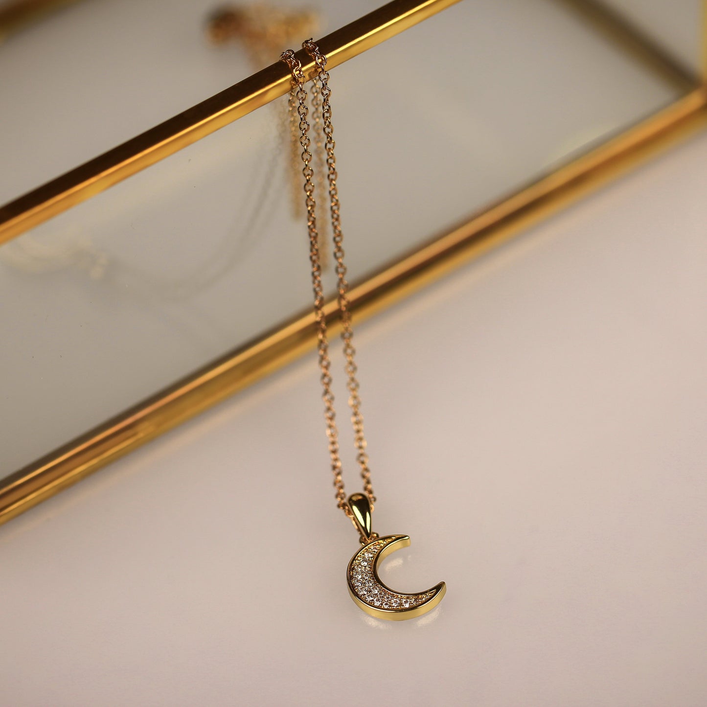 Crescent Moon Pendant Necklace