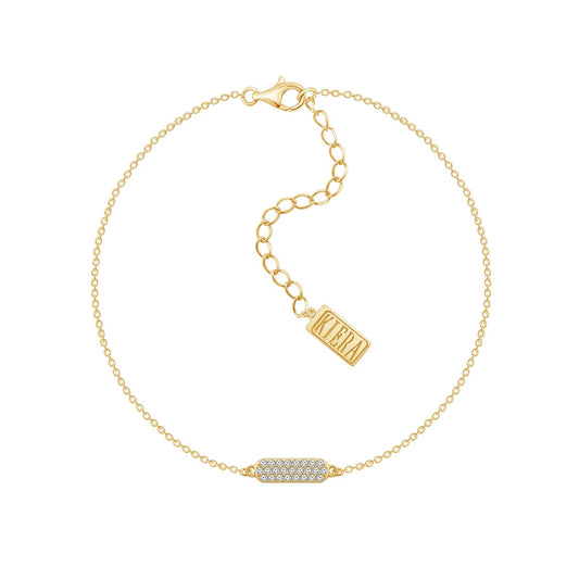 Cable Chain Anklet with PavÃ© Pendant