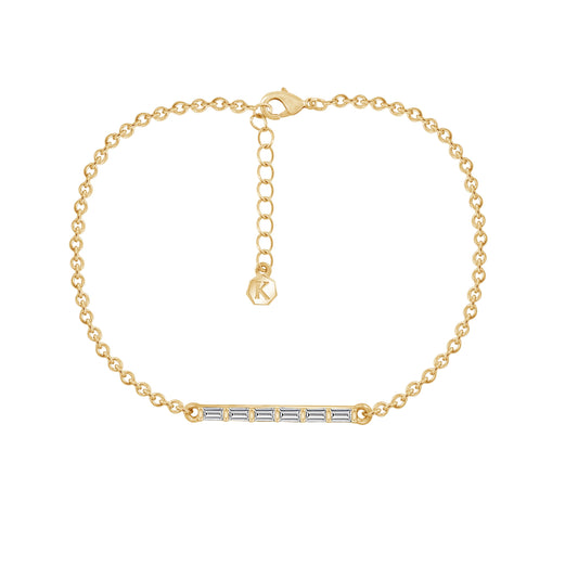 Horizontal Baguette Bar Bracelet