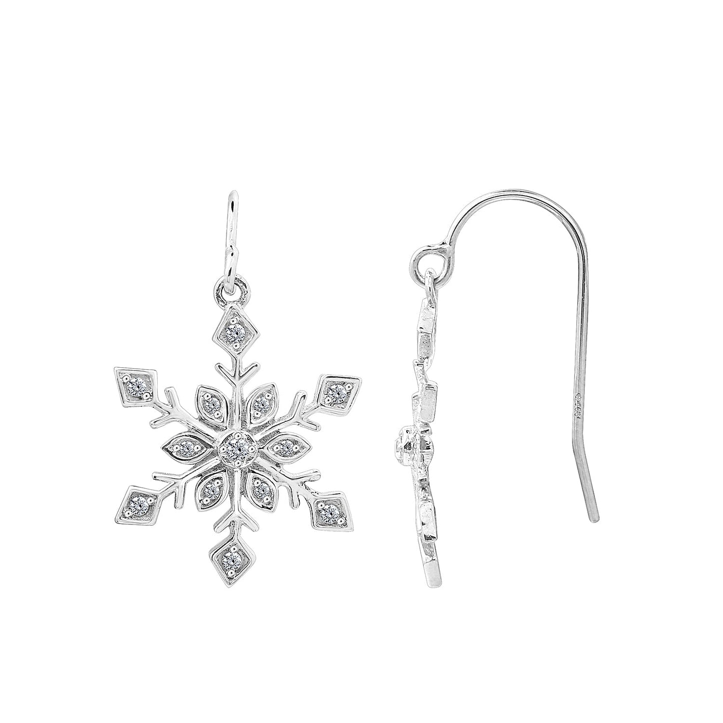 Whimsical Snowflakes Drop Earrings JEE01317