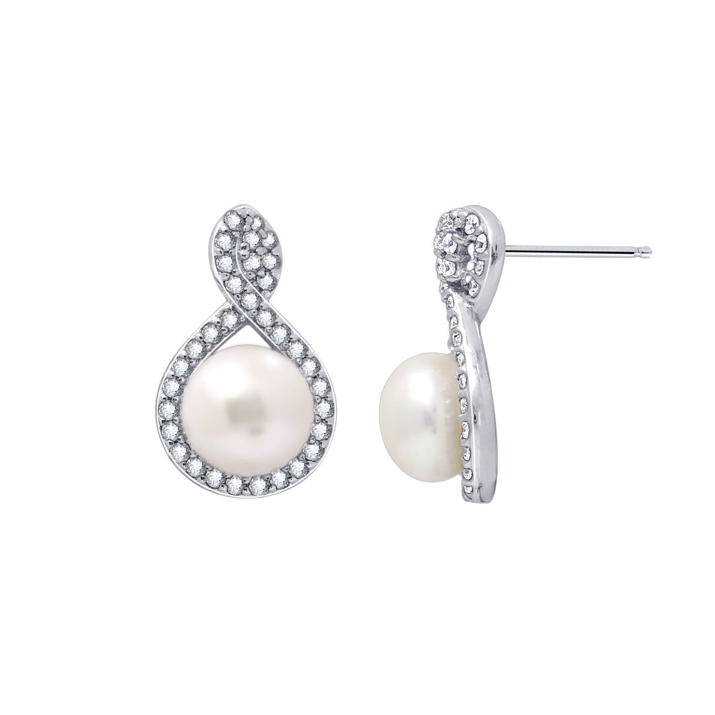 Freshwater Pearl Drop Stud Earrings JEE00287