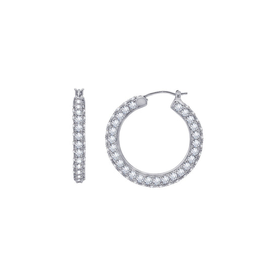 Cubic Zirconia Hoop Earrings JEE19114