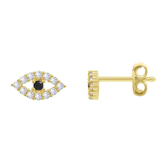 Black Evil Eyes Stud Earrings JEE19786