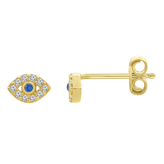 Sapphire Evil Eyes Stud Earrings JEE19938