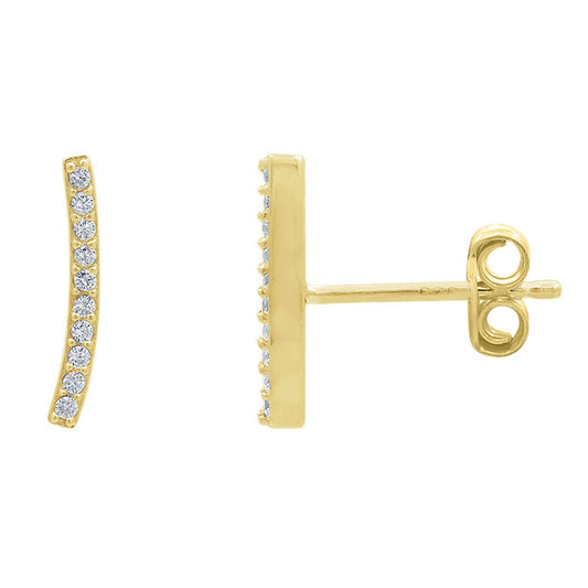 Pave Bar Stud Earrings JEE19971