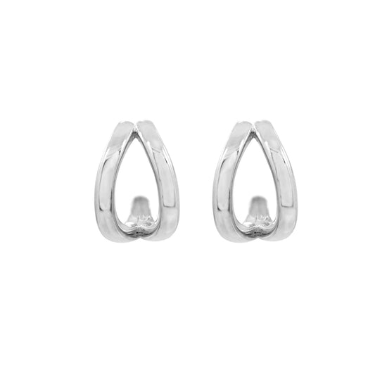 Plain Duo Mini Open Hoop Earrings JEE22238