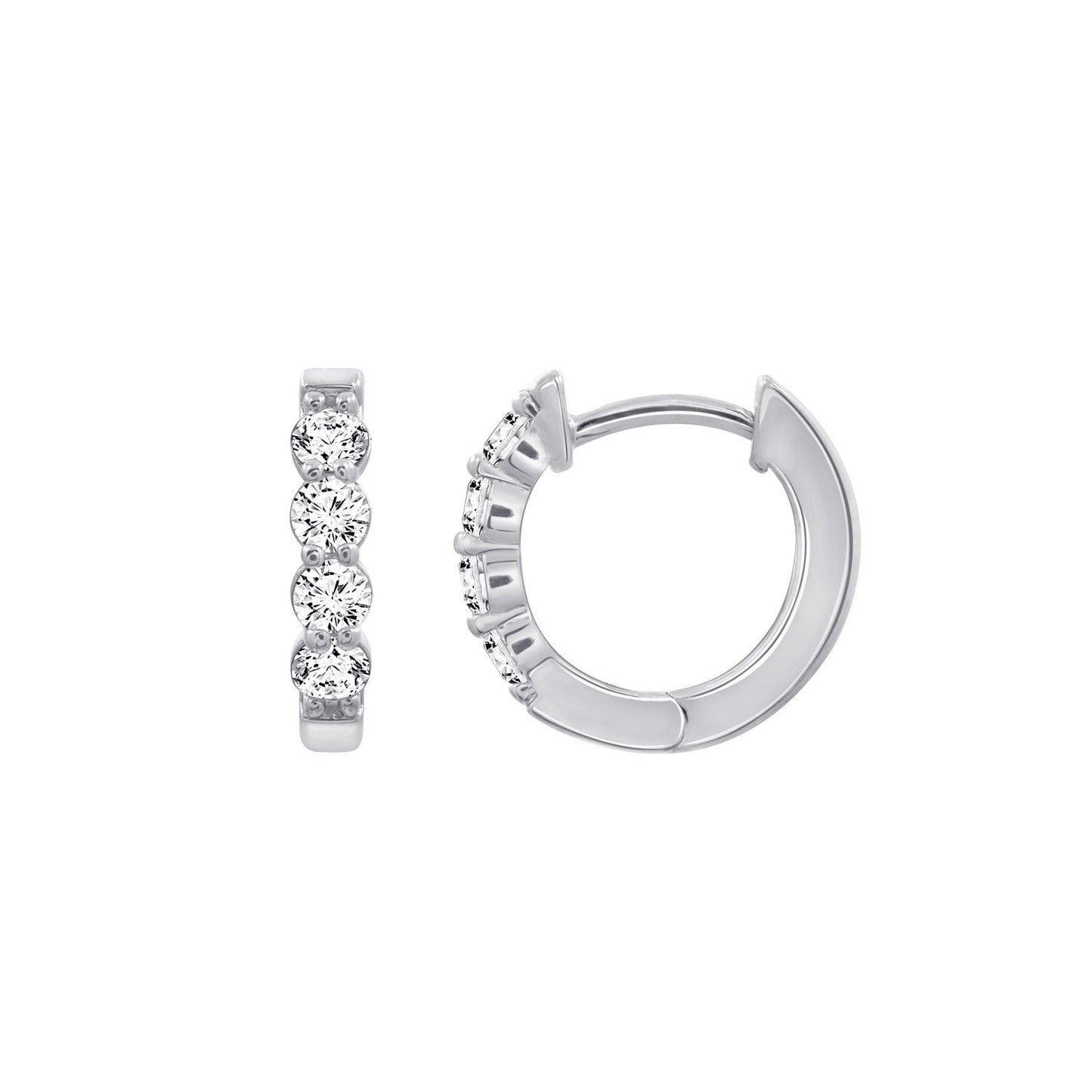 0.5 Inch Prongs Hoop Earrings JEE22262