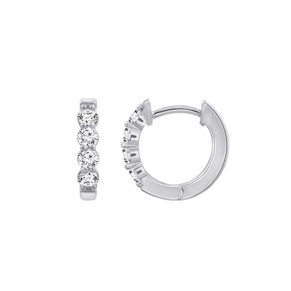 0.5 Inch Prongs Hoop Earrings JEE22262