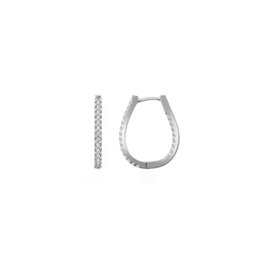 0.75 inch Oval Hoop Earrings JEE24317