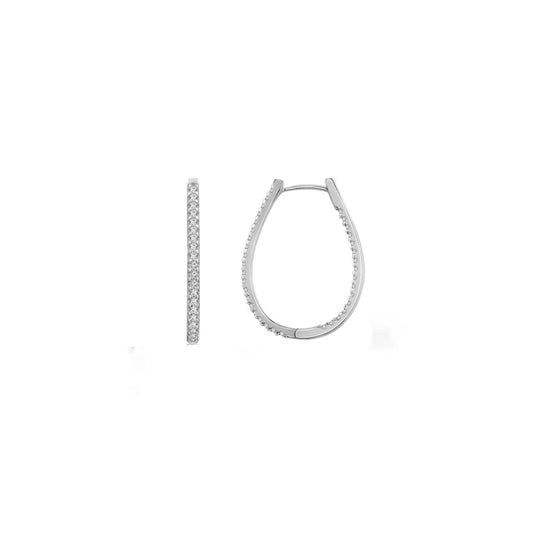 1 inch Oval Hoop Earrings JEE24318