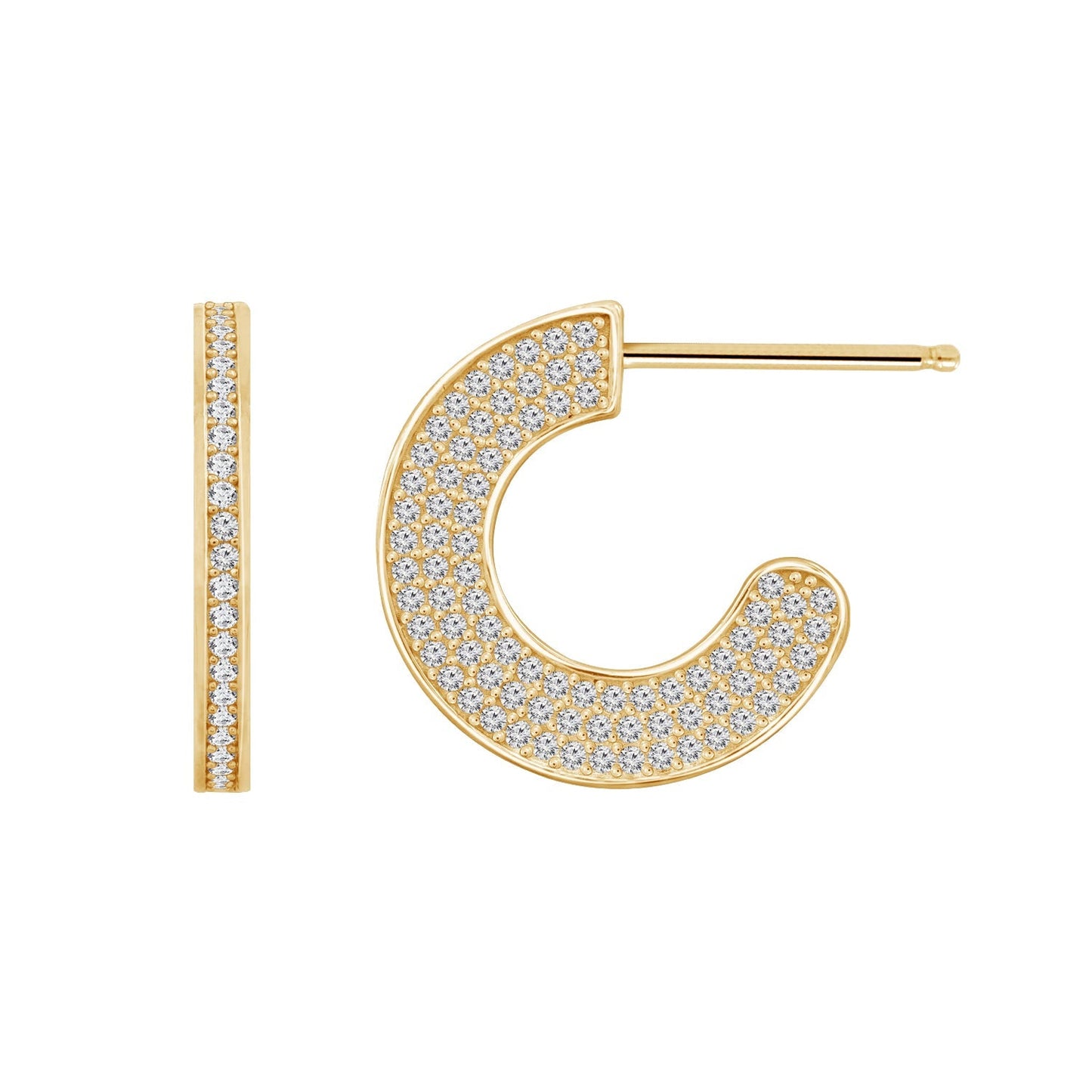 Two-way Pavé Hoop Earrings