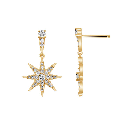 Dangle Sunburst & Star Earrings