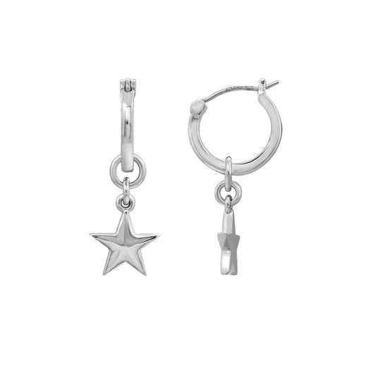 Star Drop Huggie Hoop Earrings JEE18593