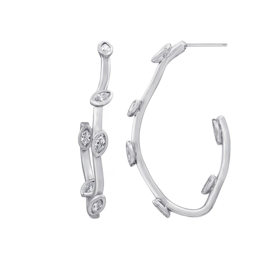 1.8inch Vine Hoop Earrings