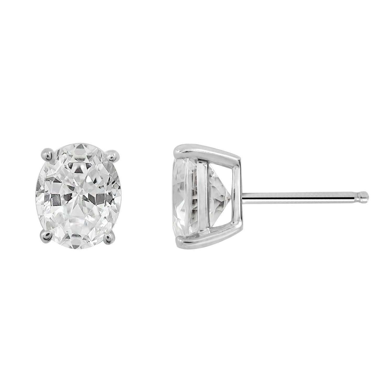 4ct Solitaire Oval Stud Earrings JEE23754