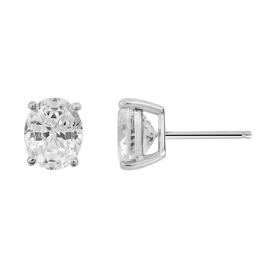 4ct Solitaire Oval Stud Earrings JEE23754