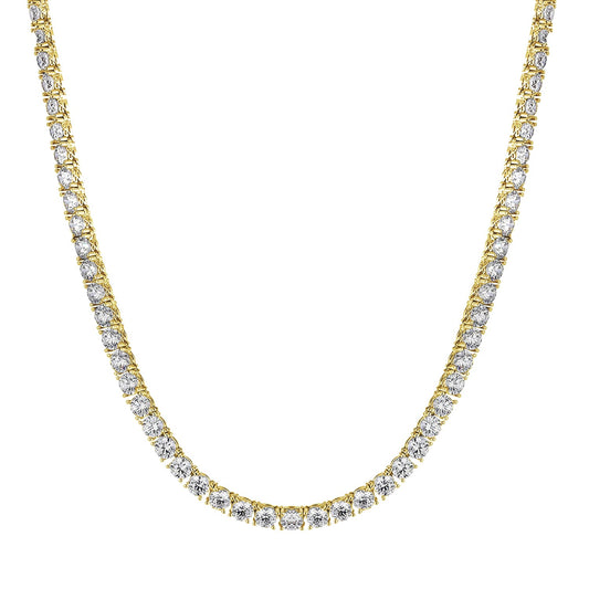 5mm Round-Cut Tennis Necklace, 17"