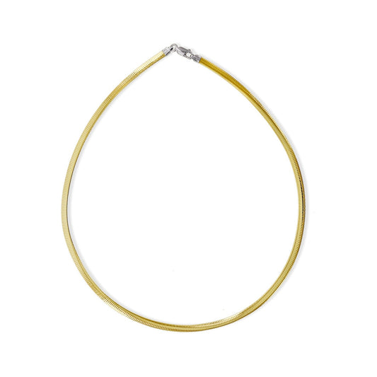 4mm Reversible Domed Avvollo Omega Necklace, 18"