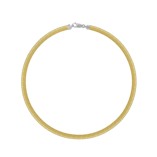 6mm Reversible Domed Avvollo Omega Necklace, 18"