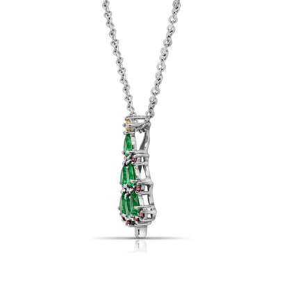 Christmas Tree Pendant Necklace, 16" + 2" extender JEP02302