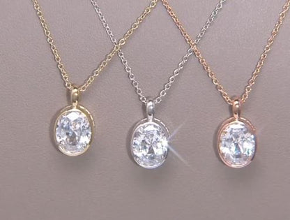 Oval Bezel Necklace