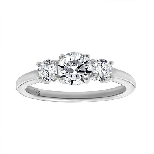 1.50 cttw Round Cut 3 Stone Ring