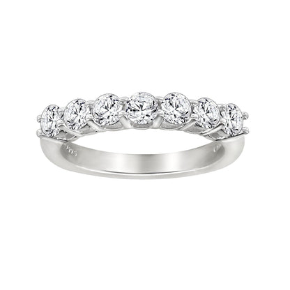 Round Cut 7 Stone Anniversary Band Ring