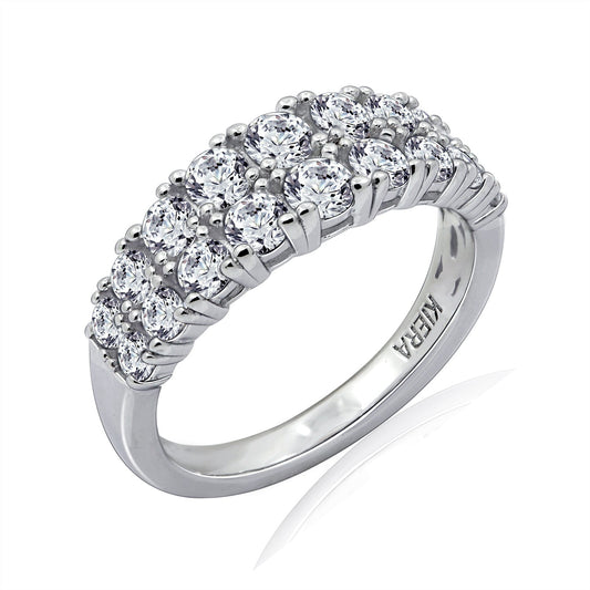 Double Row Pave Band Ring