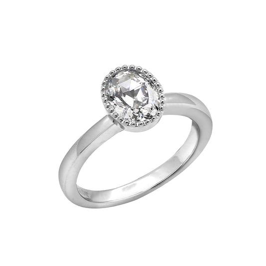 1.5 cttw Oval Cut Solitare Ring