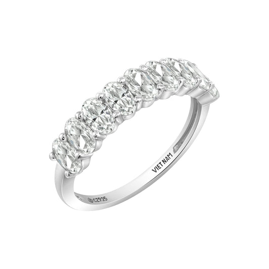 Oval Cut Semi-Eternity Band Ring