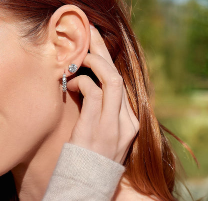 6.20-Carat Hoop & Stud Earrings