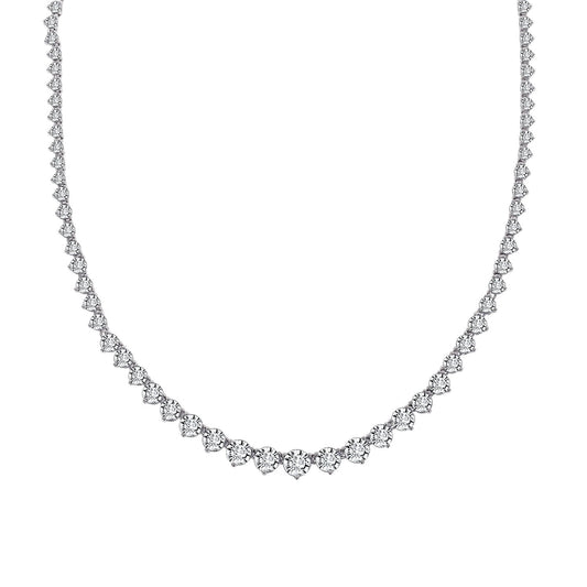 Round-Cut Graduated Riviera Necklace