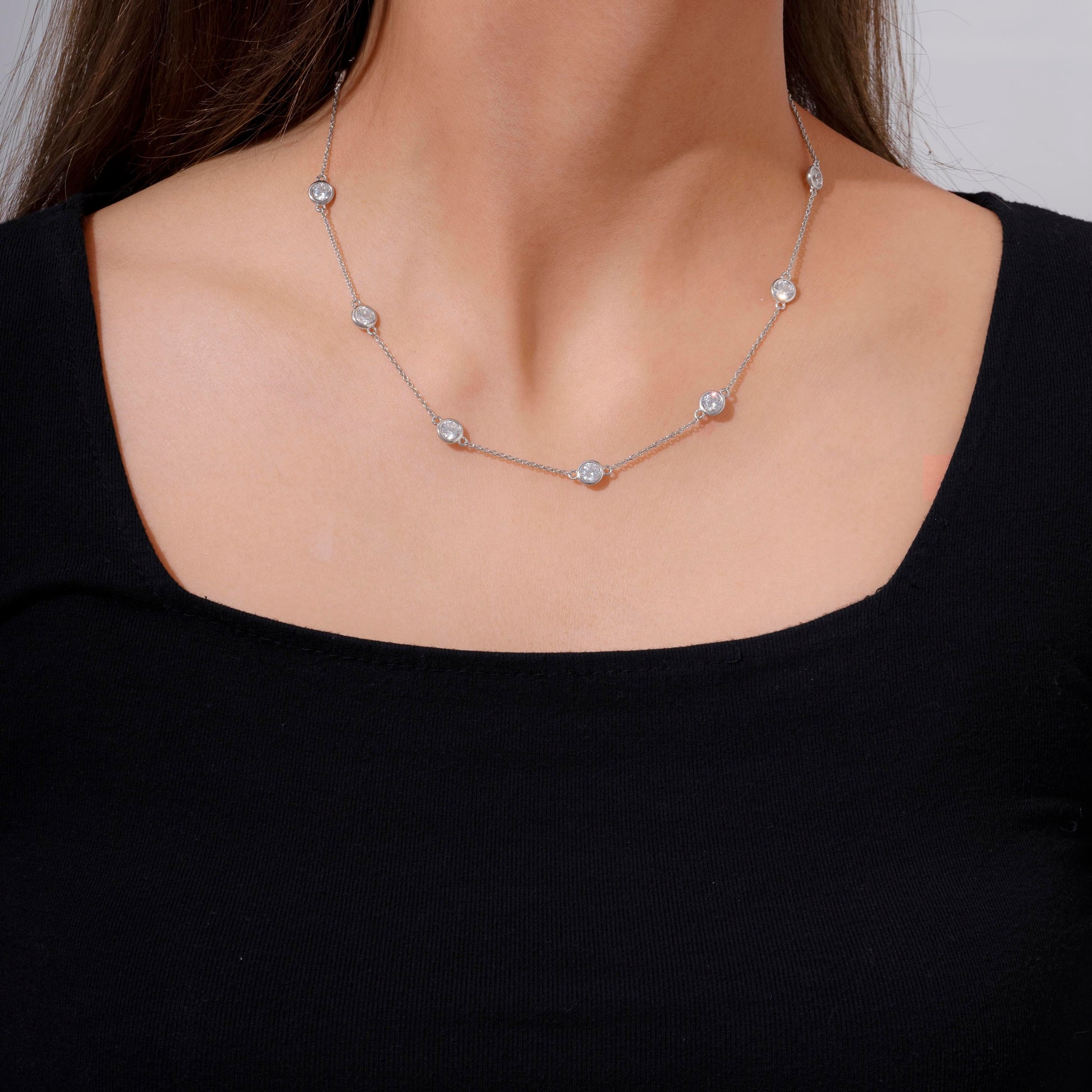 White Station Necklace