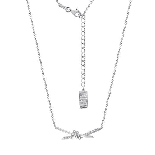 Pave Love Knot Necklace