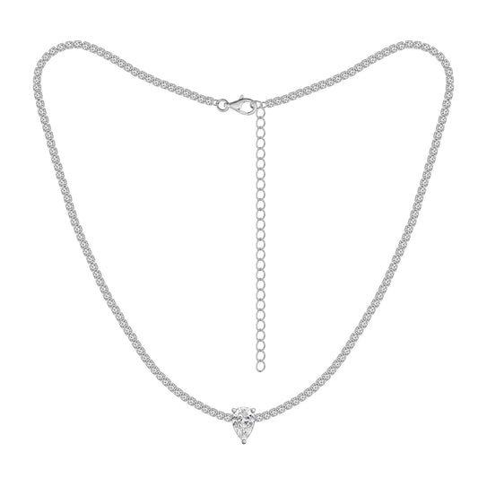 Solo Pear Tennis Necklace JEN26075